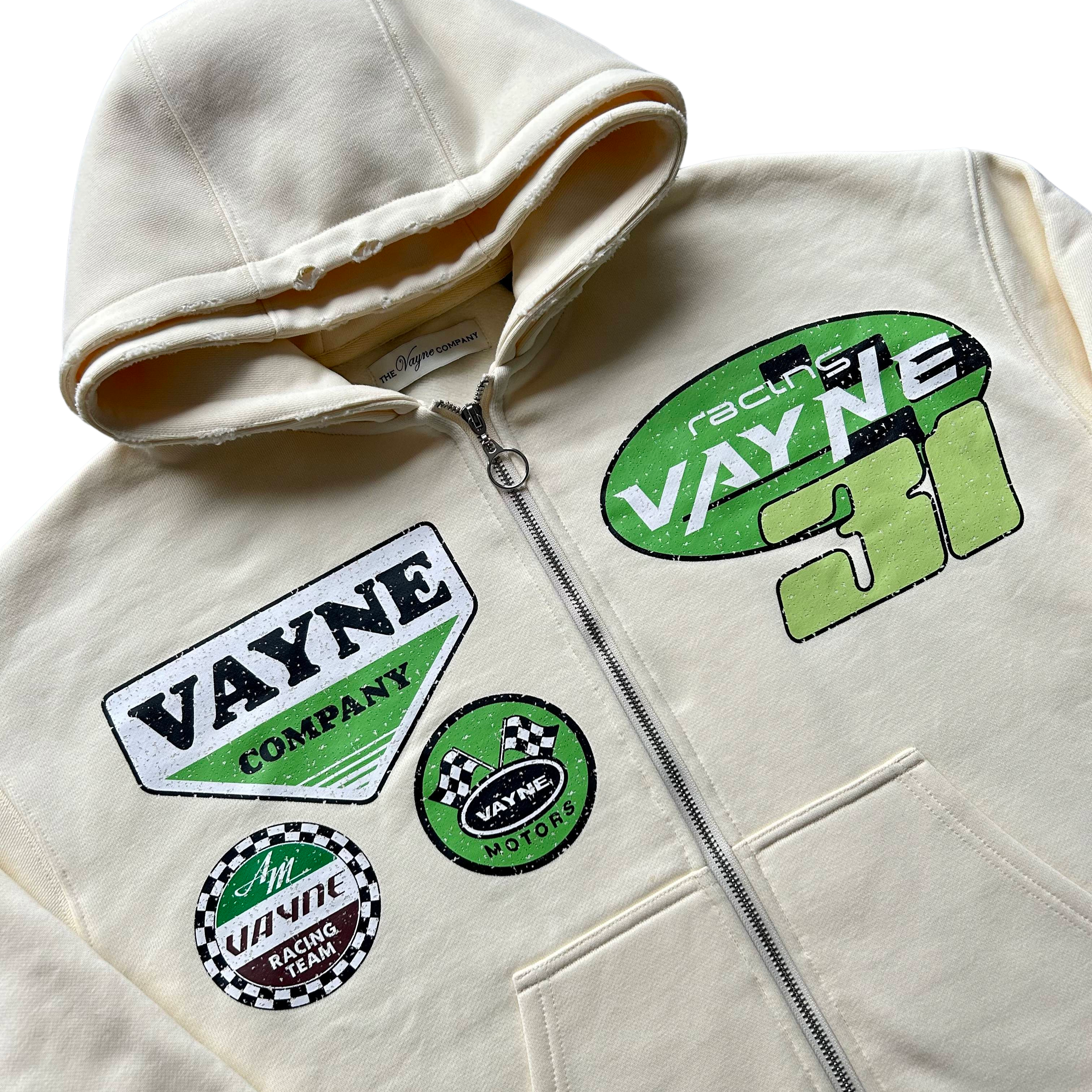 Vayne Racing Motorsport Hoodie - Cream