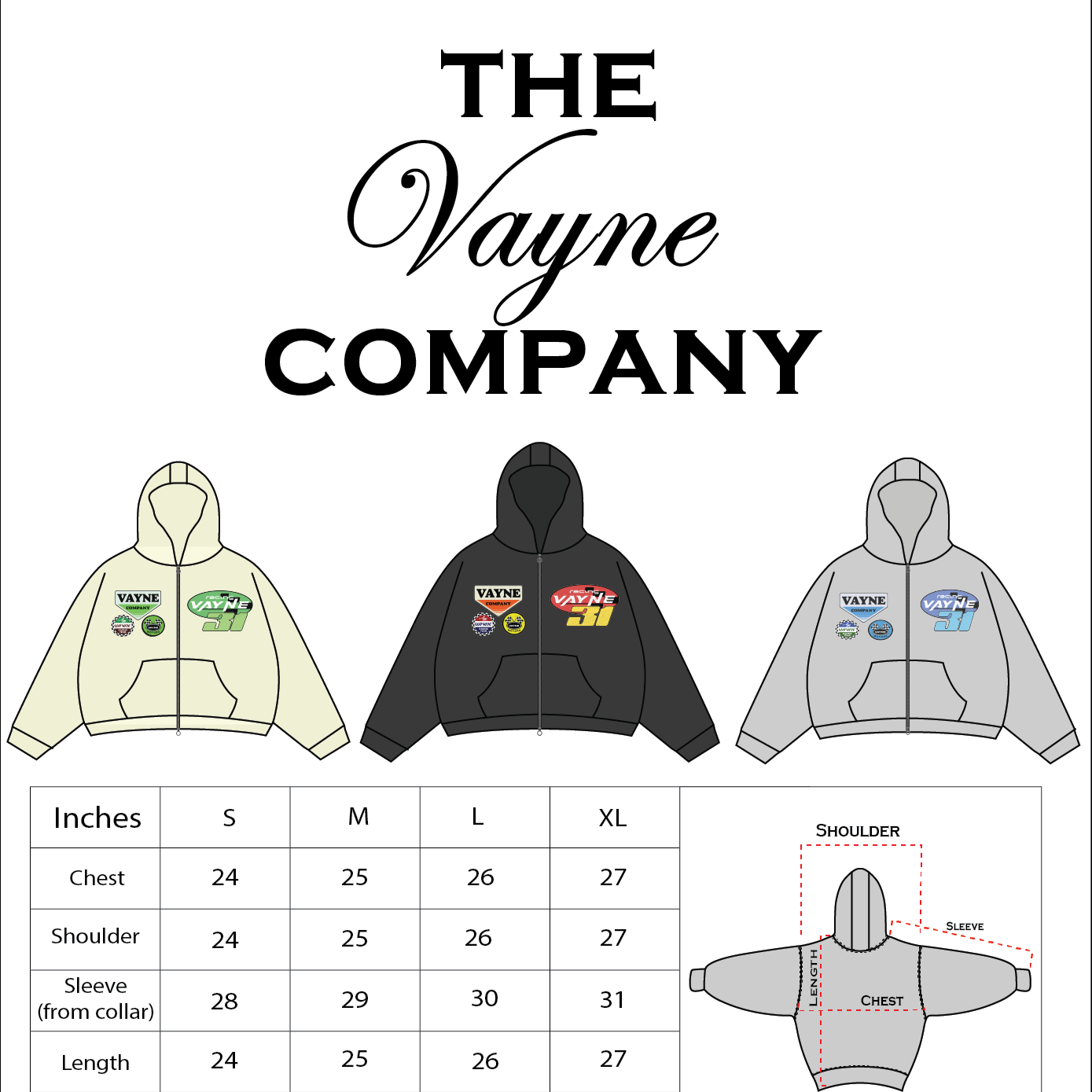 Vayne Racing Motorsport Hoodie - Cream