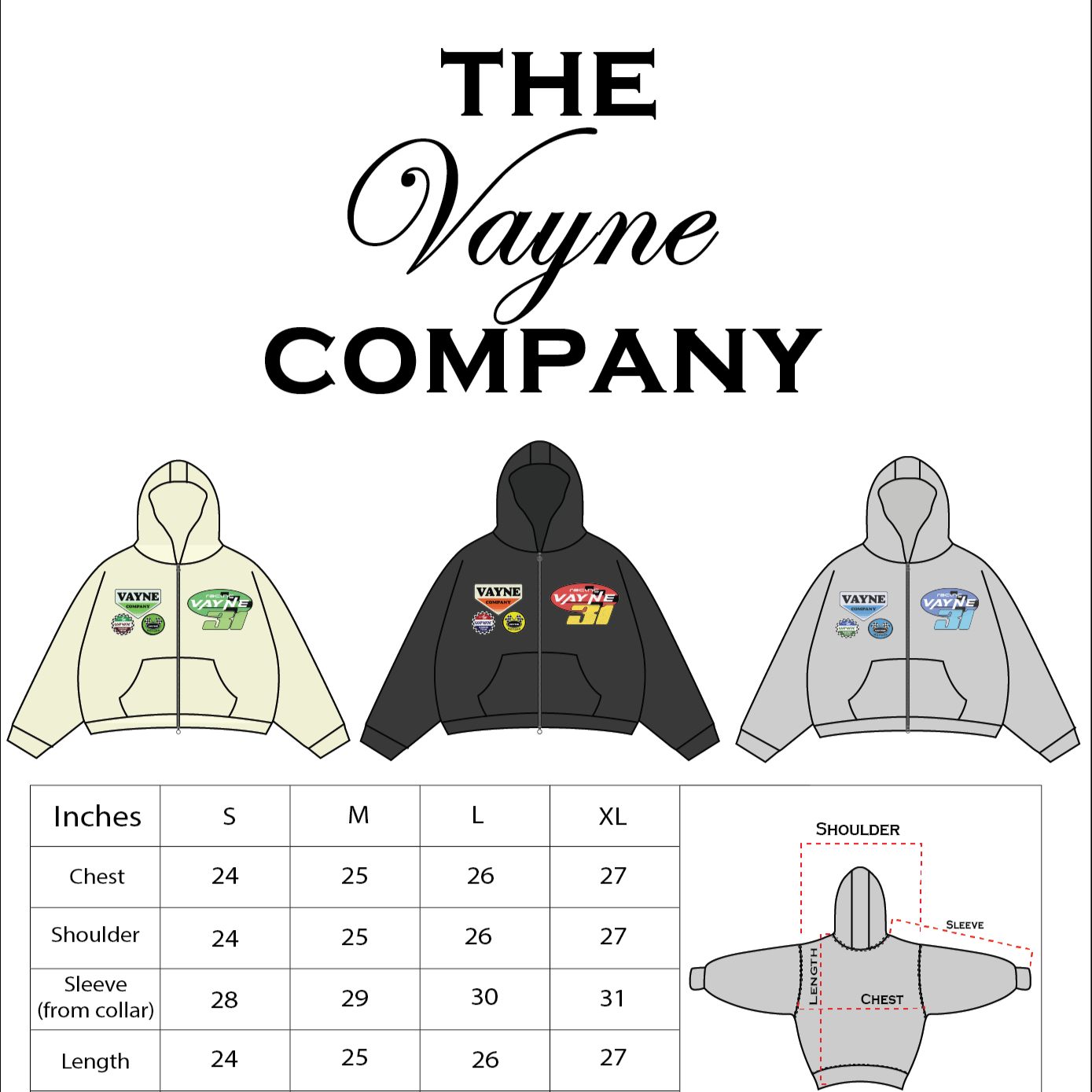 Vayne Racing Motorsport Hoodie - Slate